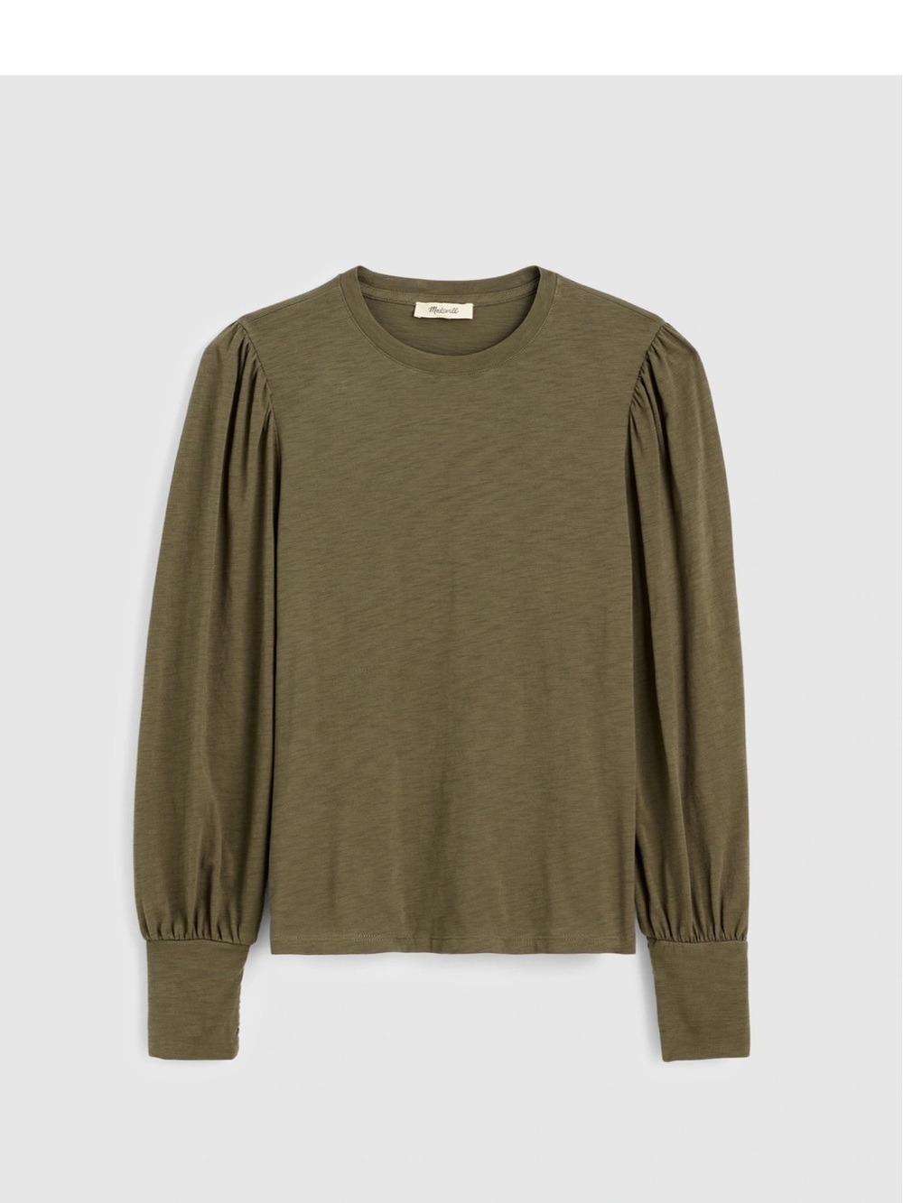 Madewell Smocked Long Sleeve Top